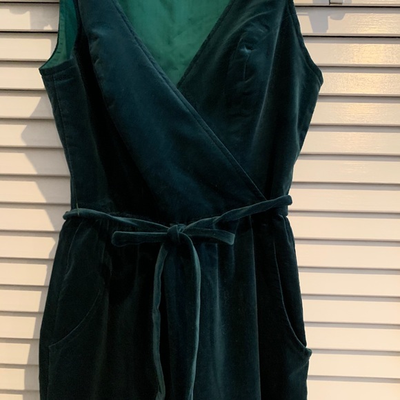 Vintage green velvet long dress - Picture 9 of 13